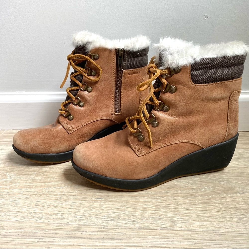 Sperry Luca Peak Cold Weather Lace Up Wedge Ankle Boots 8M